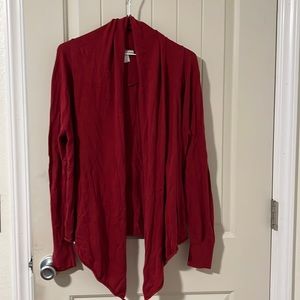 Loft red cardigan sweater